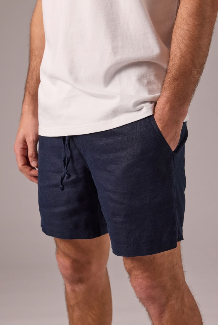 Linen Drawstring Shorts